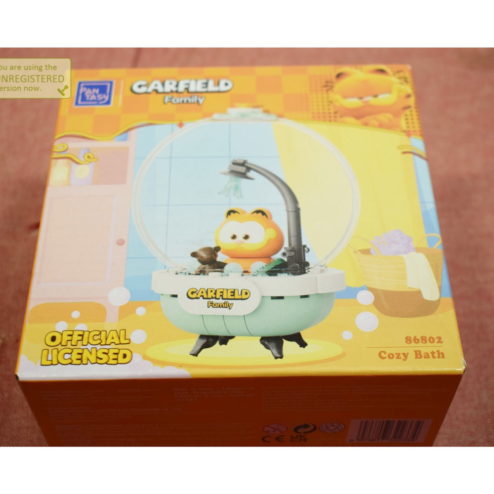 Pantasy Garfield Family Cozy Bath Buildable Brick Block Set 86802